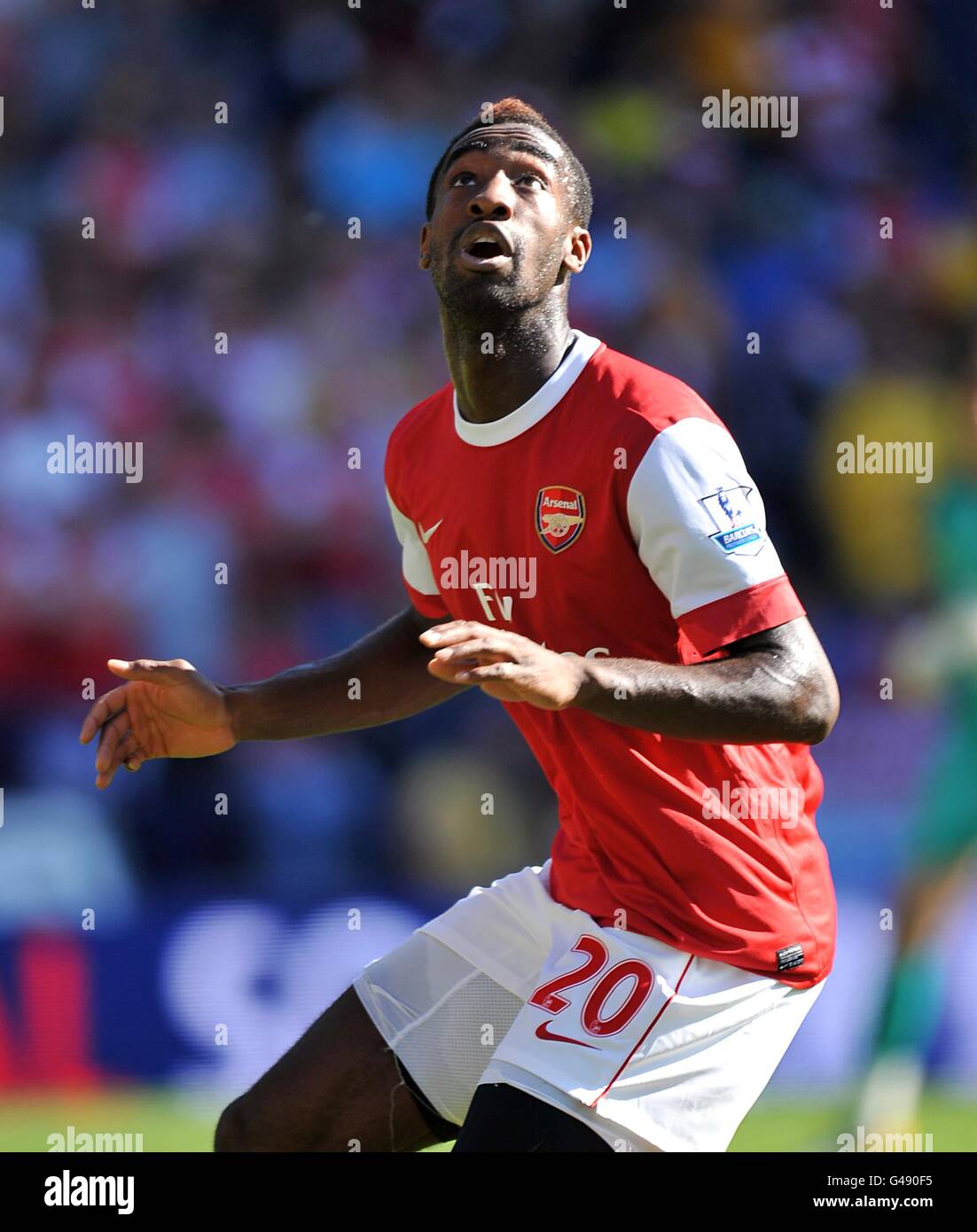 Fußball - Barclays Premier League - Bolton Wanderers / Arsenal - Reebok Stadium. Johan Djourou, Arsenal. Stockfoto