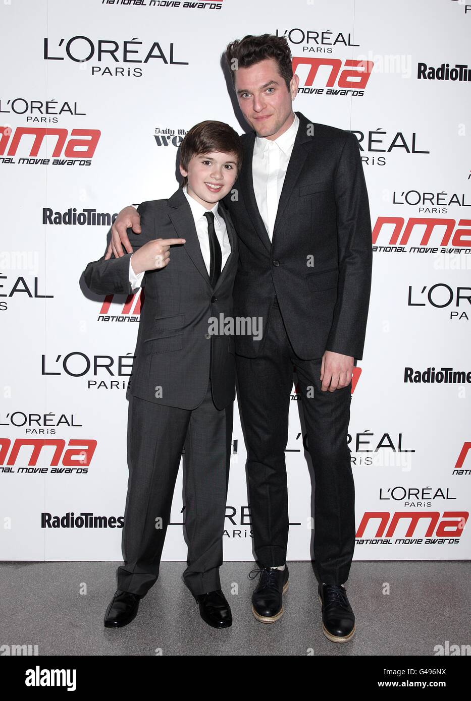 L'Oreal National Movie Awards - Ankunft - London. Mathew Horne und Theo Stevenson kommen für die National Movie Awards 2011 in der Wembley Arena, London Stockfoto