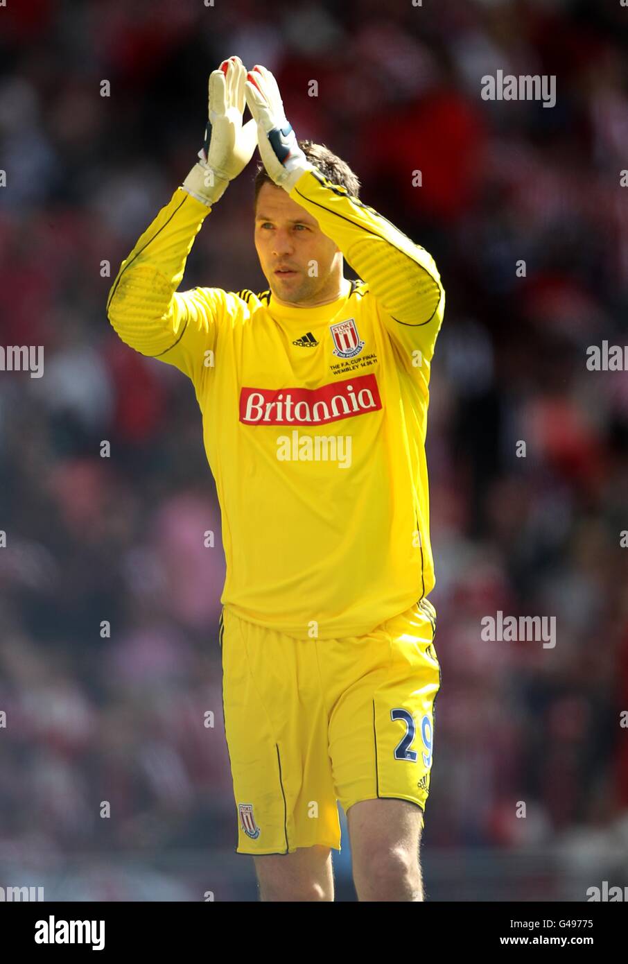 Fußball - FA Cup - Finale - Manchester City / Stoke City - Wembley Stadium. Thomas Sorensen, Torwart der Stadt Stoke Stockfoto