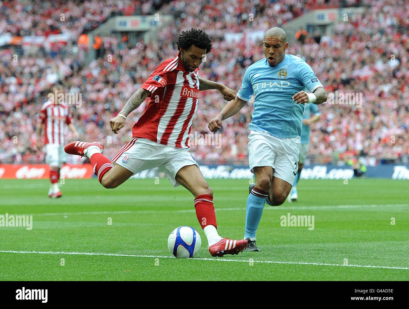 Fußball - Pokal - Finale - Manchester City gegen Stoke City - Wembley-Stadion Stockfoto