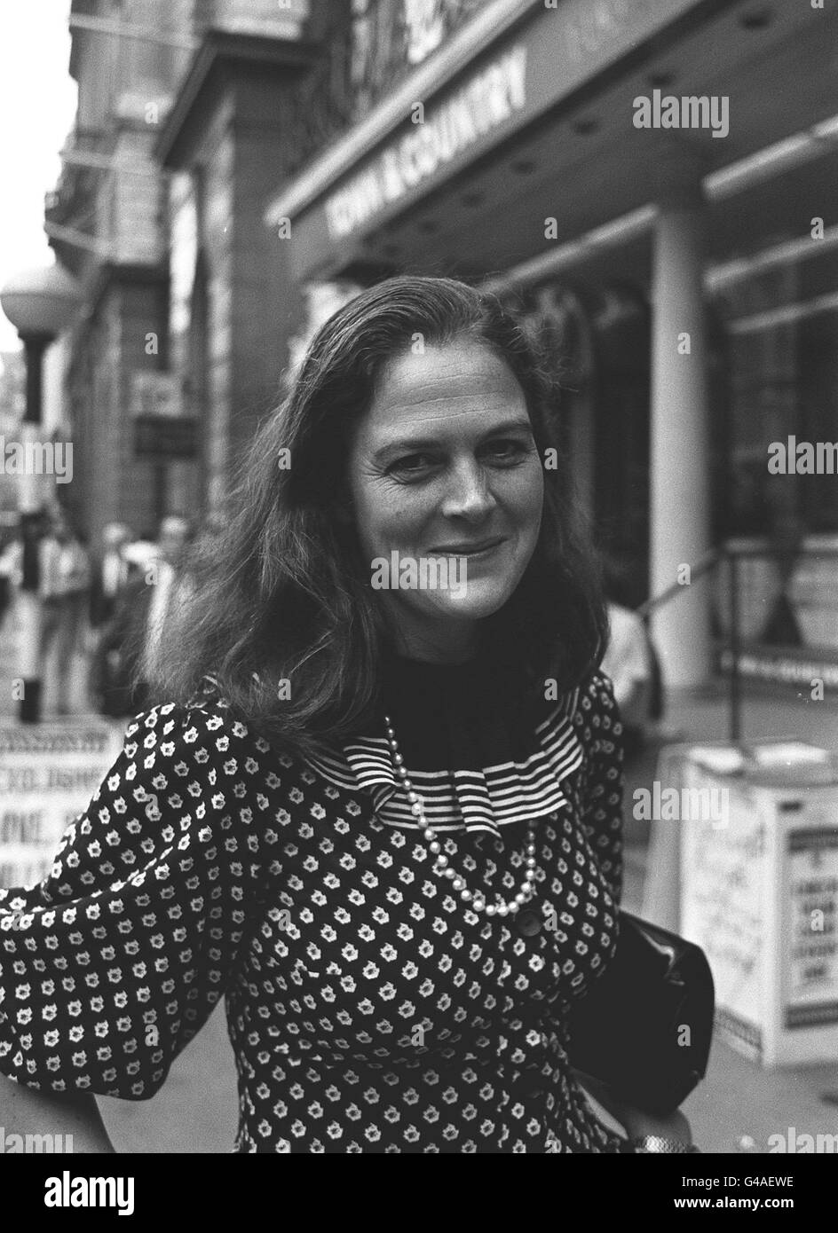 PA NEWS,FOTO JULI 1987 GRANIA FORBES JOURNALISTIN. PA NEWS,FOTO JULI 1987 GRANIA FORBES JOURNALISTIN Stockfoto