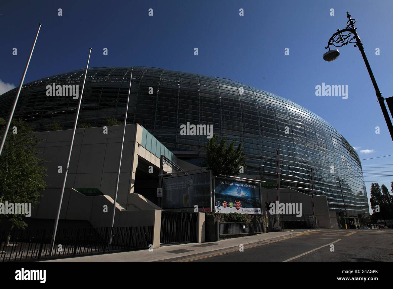 Fußball - Aviva Stadium - Dublin. Gesamtansicht des Aviva Stadions in Dublin, Irland Stockfoto