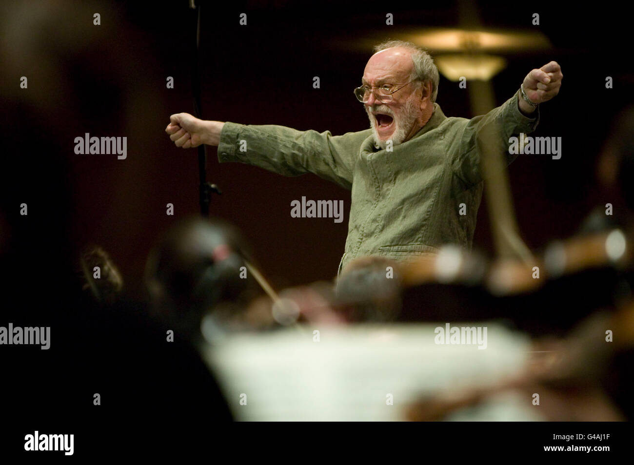 Kurt Masur gibt eine leitfähige Seminar an der Manhattan School of Music in New York City, USA, 25. Januar 2006. Stockfoto