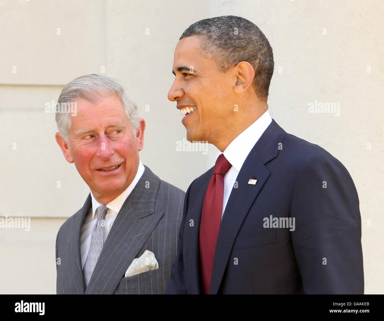 Präsident Obama Staatsbesuch zu UK - Tag eins Stockfoto