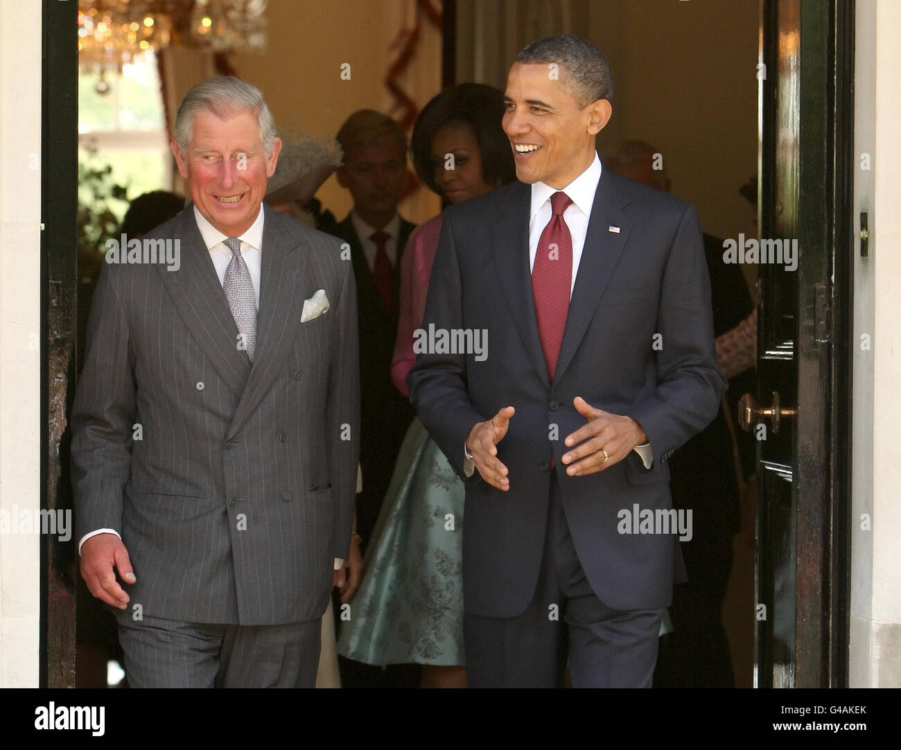 Präsident Obama Staatsbesuch zu UK - Tag eins Stockfoto