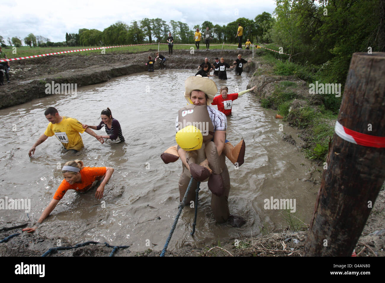 Run A Muck Herausforderung Stockfoto