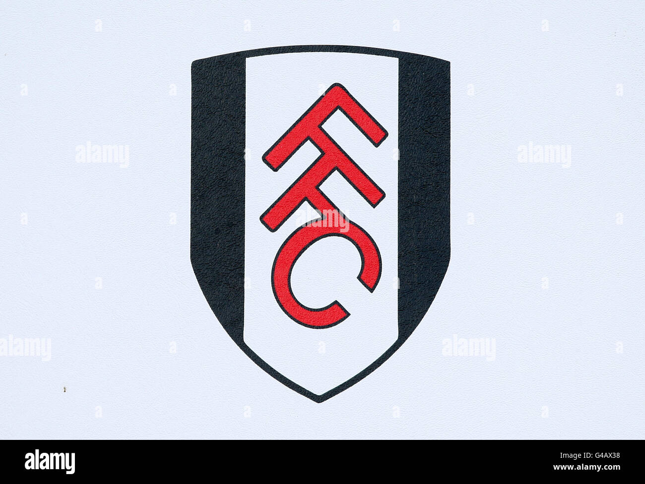 Fußball - Barclays Premier League - Fulham gegen Arsenal - Craven Cottage. Fulham-Logo. Stockfoto