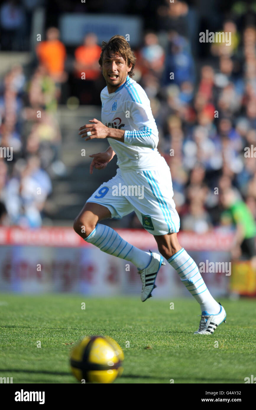 Fußball - Ligue 1 - Montpellier / Olympique de Marseille - Stade de la Mosson. Gabriel Heinze, Olympique de Marseille Stockfoto