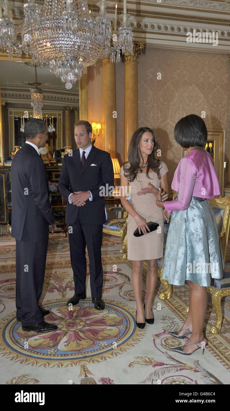 Präsident Obama Staatsbesuch zu UK - Tag eins Stockfoto