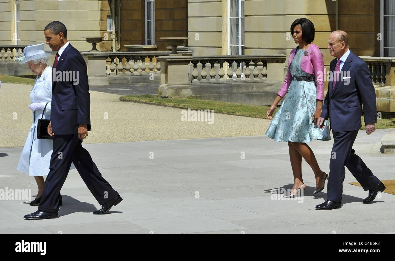 Präsident Obama Staatsbesuch zu UK - Tag eins Stockfoto