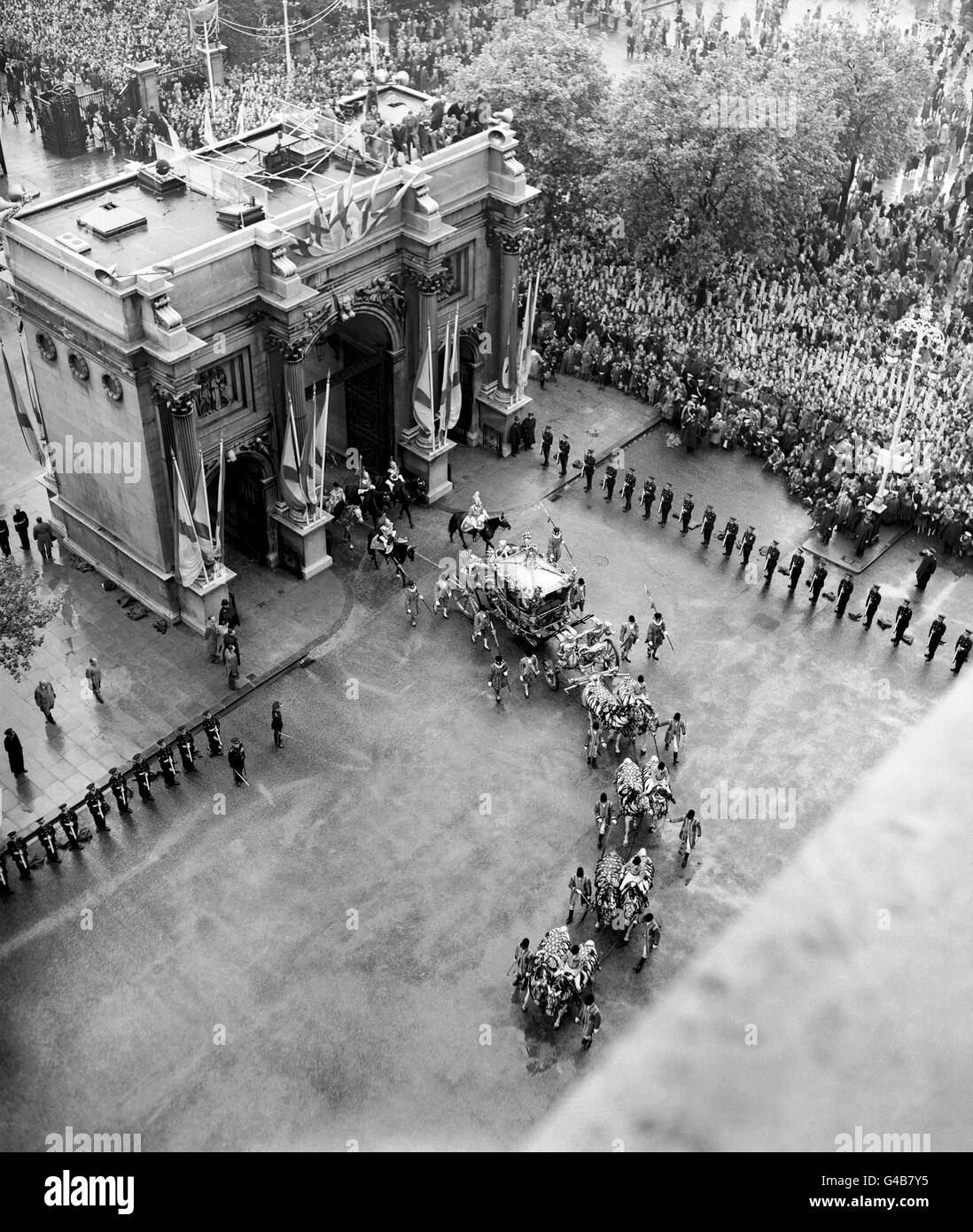 Royalty - Krönung von Queen Elizabeth II - London Stockfoto