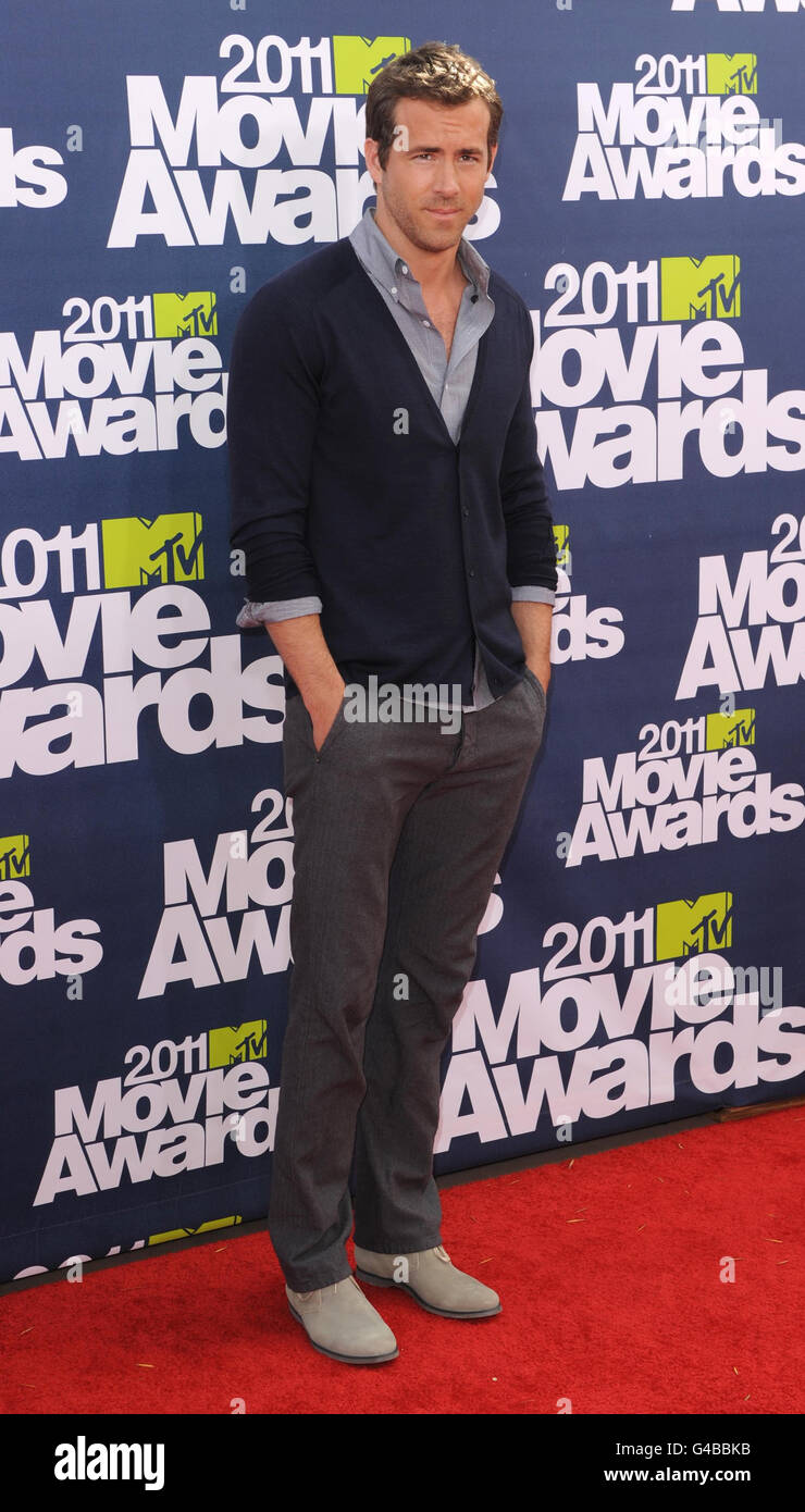 MTV Movie Awards 2011 – Kalifornien. Ryan Reynolds bei den MTV Movie Awards 2011 im Gibson Amphitheatre in Universal City, Los Angeles. Stockfoto