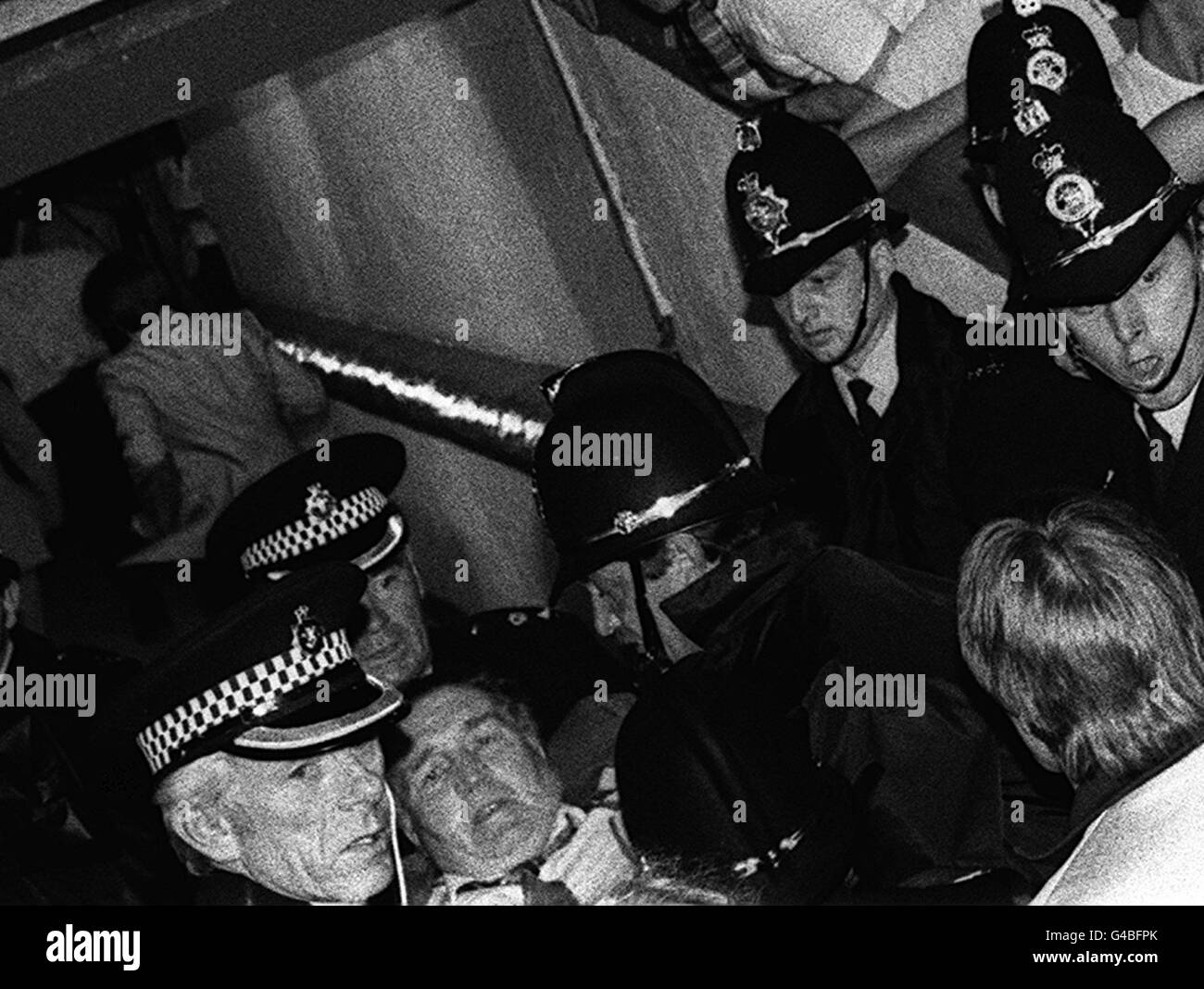 Fußball - Jock Stein Klapper - 1986 FIFA World Cup Qualifier - Wales V Schottland - Ninian Park Stockfoto