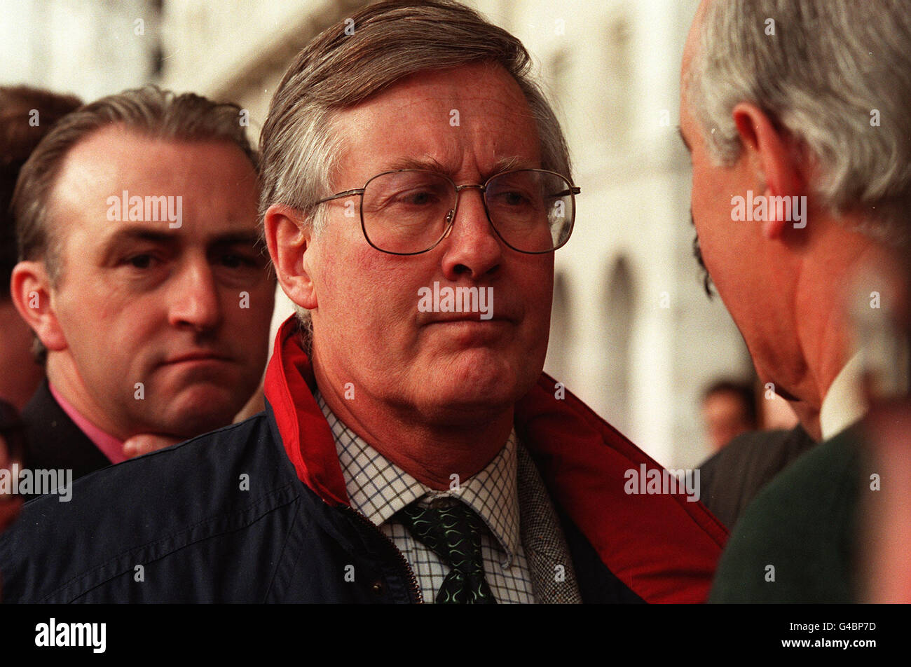 PA-NEWS FOTO 03.01.98 MICHAEL MEECHER WÄHREND DIE LANDSCHAFT MARSCHIEREN DURCH DIE STRAßEN VON LONDON. Stockfoto