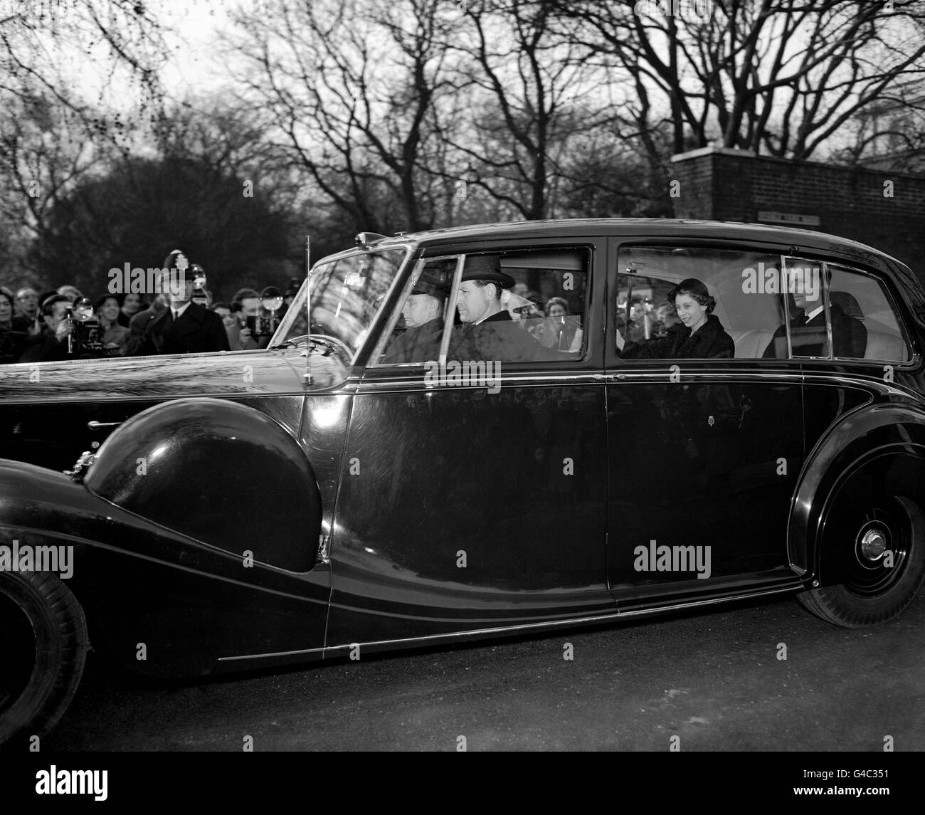 GEMA - Beitritt von Königin Elizabeth II - London Stockfoto