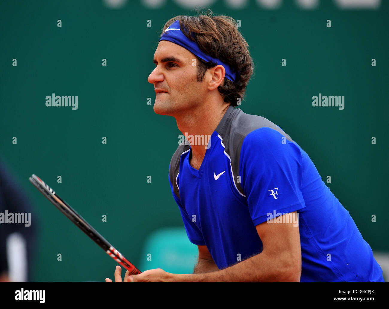 Tennis - Monte-Carlo Rolex Masters 2011 - Tag Sechs - Monte-Carlo Country Club. Roger Federer, Schweiz Stockfoto