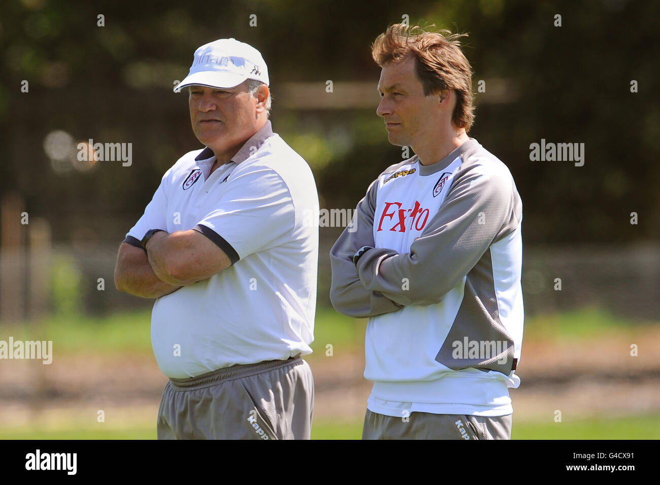 Fußball - UEFA Europa League - erste Qualifikationsrunde - Hinspiel - Fulham V NSI Runavik - Fulham Training - Motspur Park Trai... Stockfoto