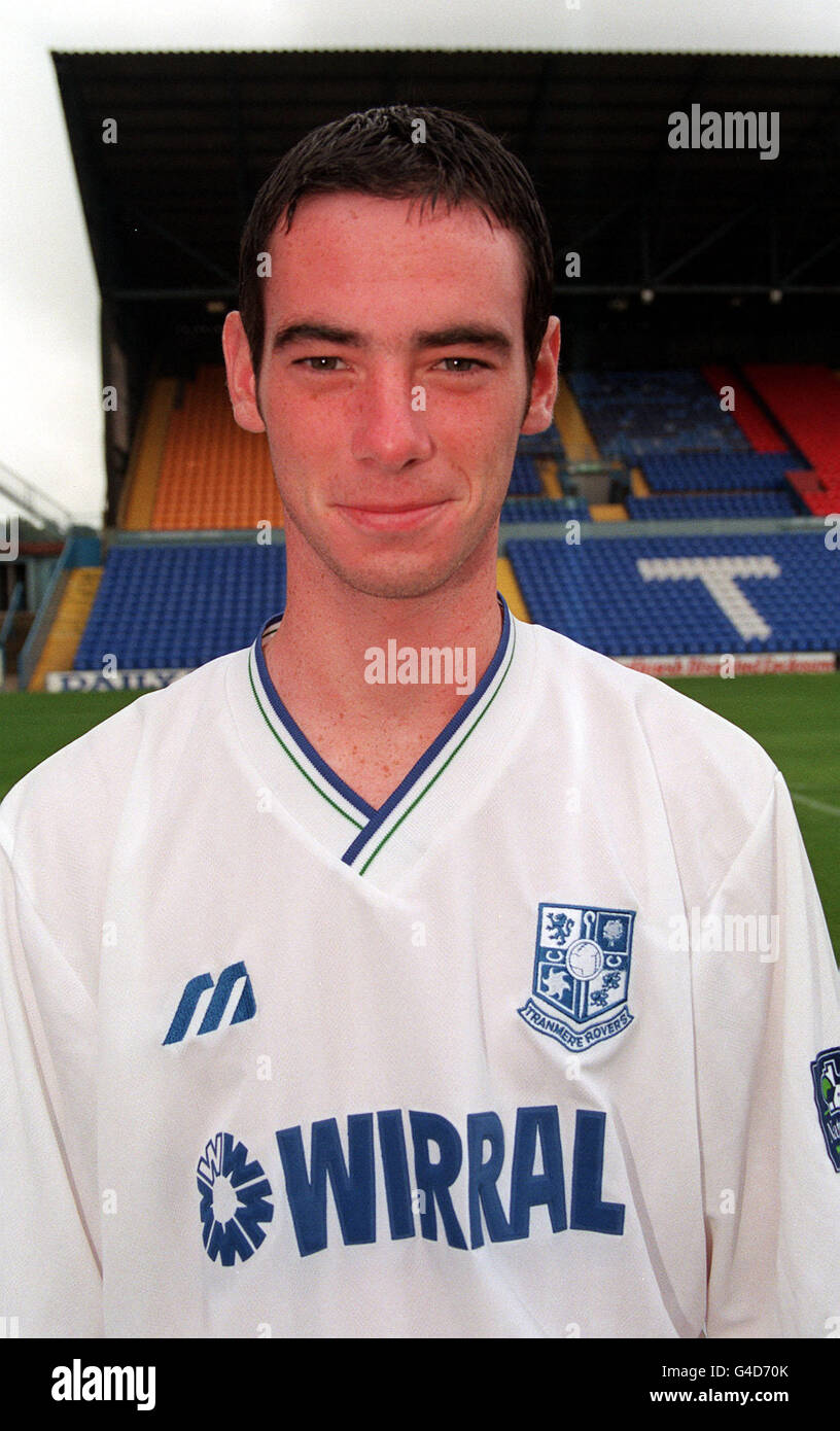 TRANMERE ROVERS FC. ANDY MORAN VOM TRANMERE ROVERS FOOTBALL CLUB Stockfoto
