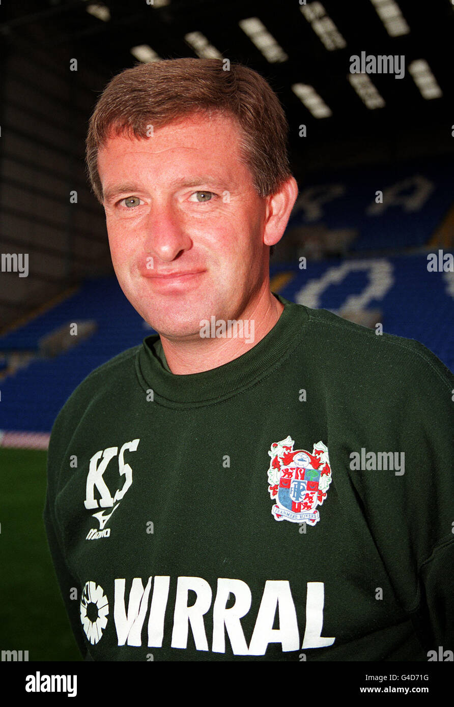 TRANMERE ROVERS FC. KEVIN SHEEDY VOM TRANMERE ROVERS FOOTBALL CLUB Stockfoto