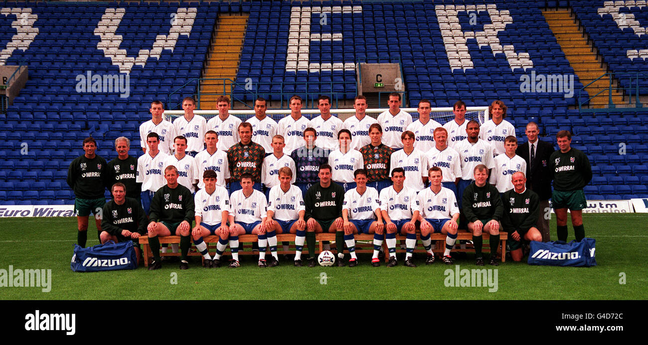 TRANMERE ROVERS FC. TEAMFOTO DES TRANMERE ROVERS FOOTBALL CLUB. Stockfoto