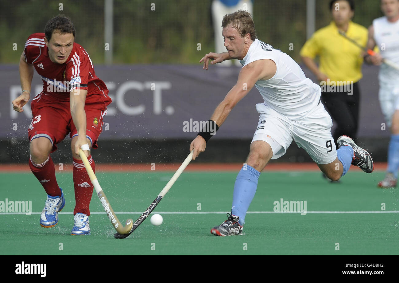 Eishockey - London Cup 2011 - Belgien V Neuseeland - Quintin Hogg Memorial Sports Grounds Stockfoto