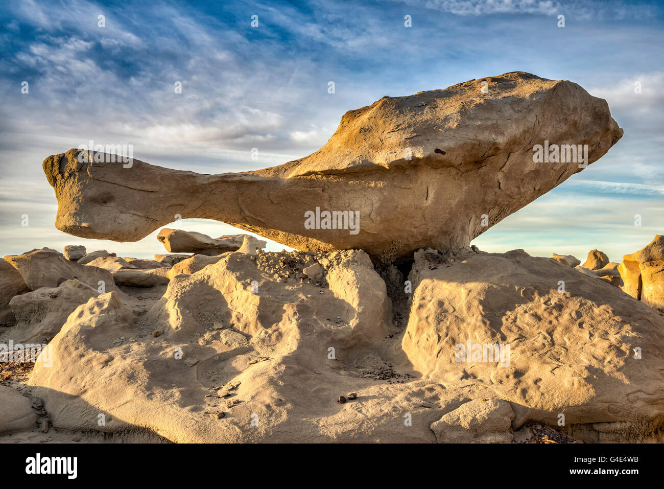 Skurrilen Sandsteinformationen bei Bisti De-Na-Zin Wilderness, New Mexico, USA Stockfoto