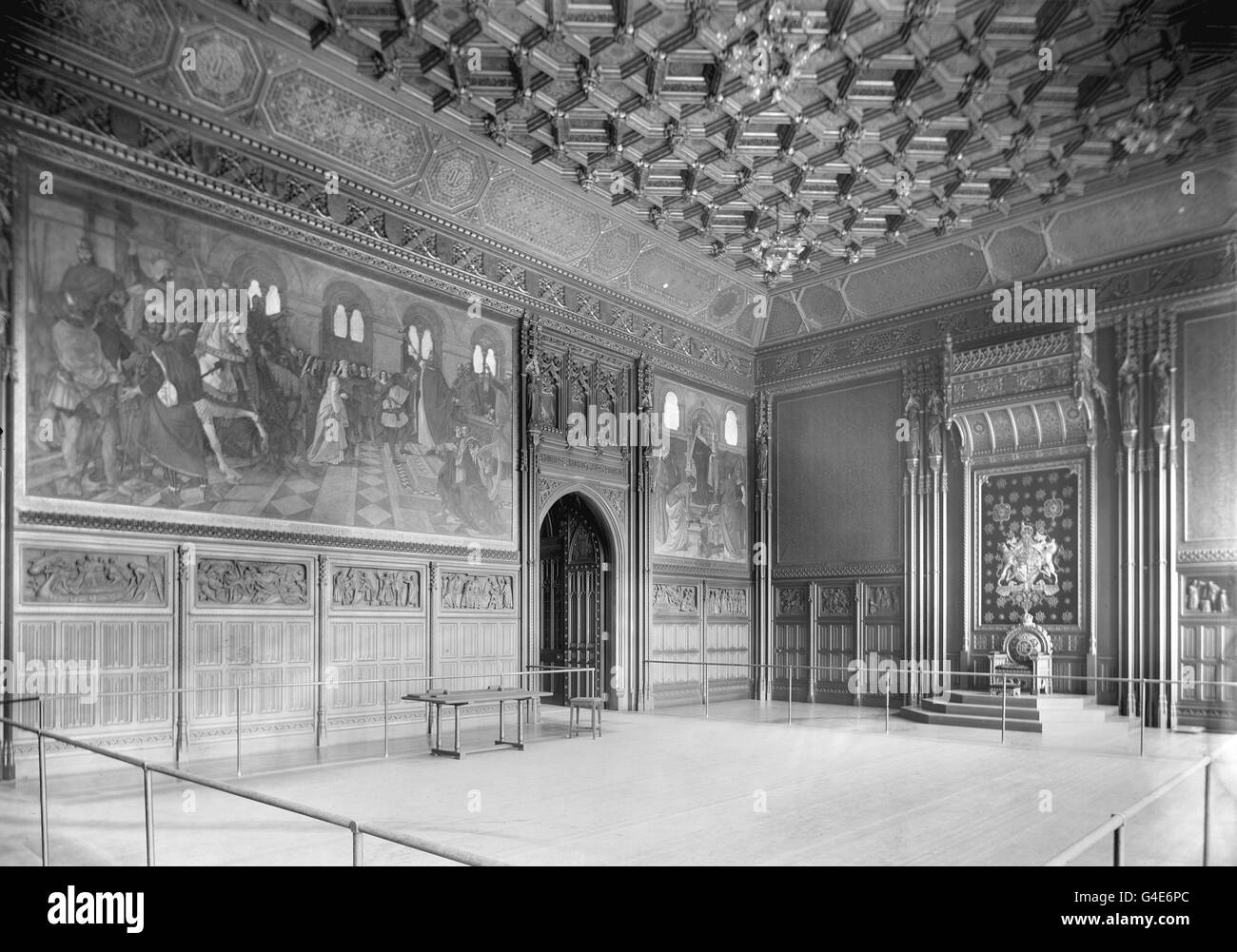 Der Royal Robing Room im House of Lords, im Houses of Parliament Stockfoto