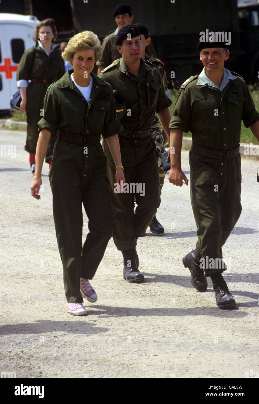 Royalty - Prinzessin von Wales - Salisbury Plain Besuch Stockfoto