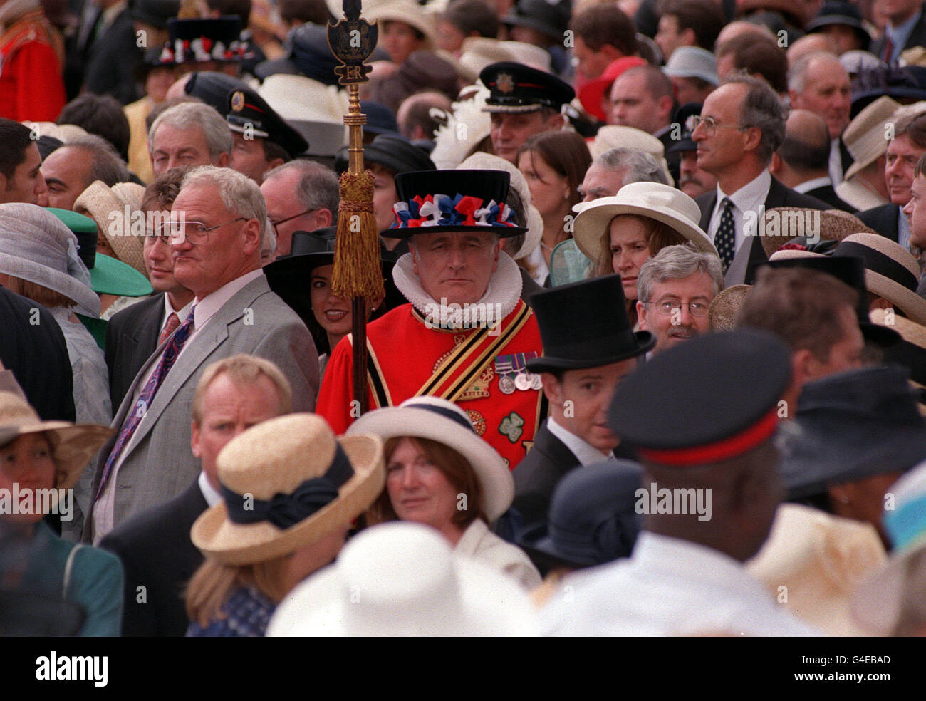 BEEFEATER AUF ROYAL GARDEN PARTY Stockfoto