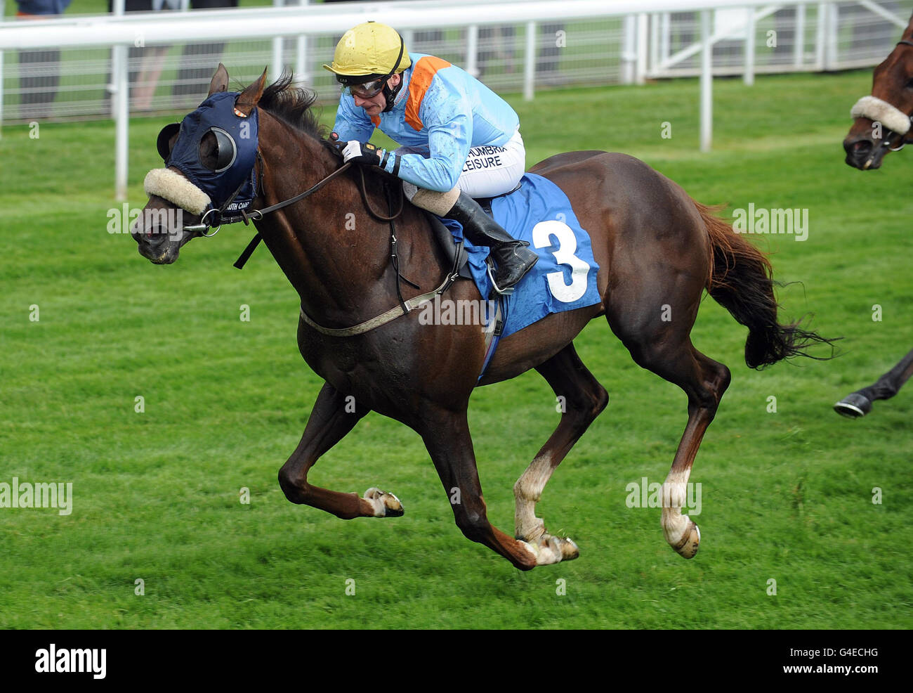 Charlie Cool, geritten von PJ McDonald, gewinnt die George und Pauline Blades Golden Wedding Stakes am ersten Tag des 52. John Smiths Cup Meetings auf der York Racecourse. Stockfoto