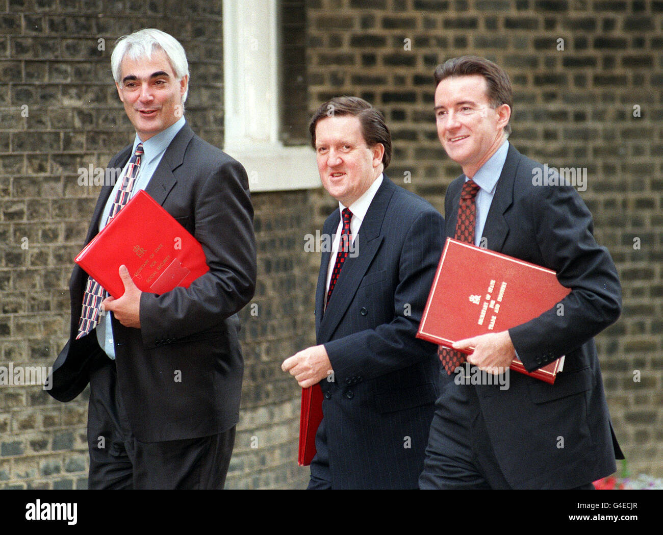 Politik-Darling / Robertson / Mandelson Stockfoto