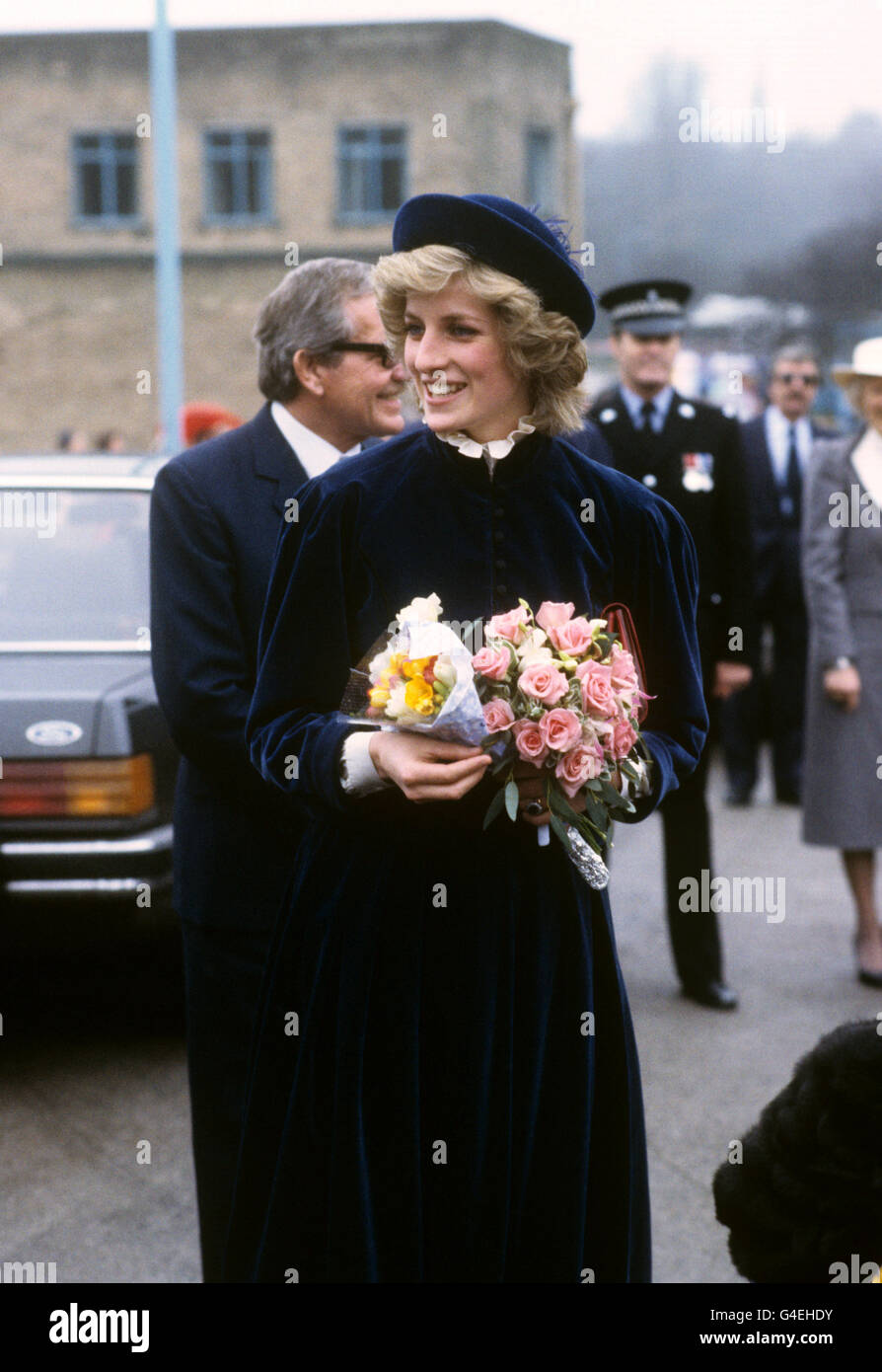 Royalty - Prinz und die Prinzessin von Wales besuchen, Nottinghamshire Stockfoto