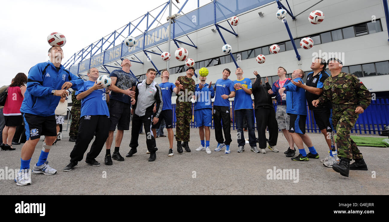 Fußball - Everton im Goodison Park Community - Start innen rechts- Stockfoto