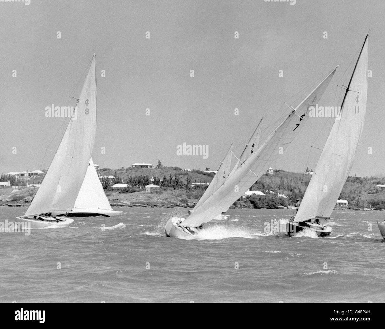 Segeln - internationale Einheitsklasse Yachts - Bermuda Stockfoto