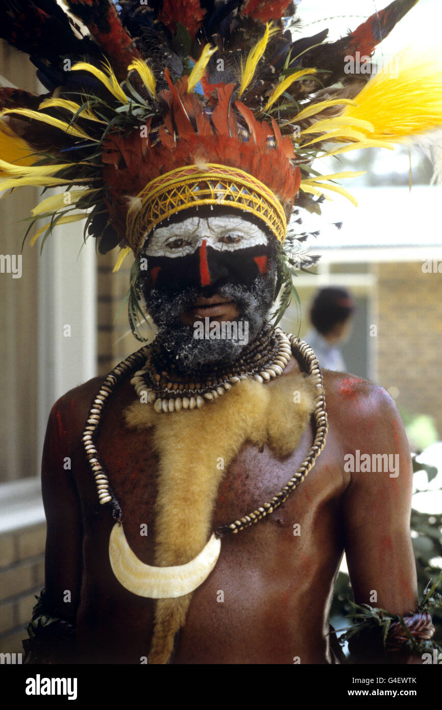 Royalty - Queen Tour durch Australien und Südsee - Papua-Neuguinea Stockfoto