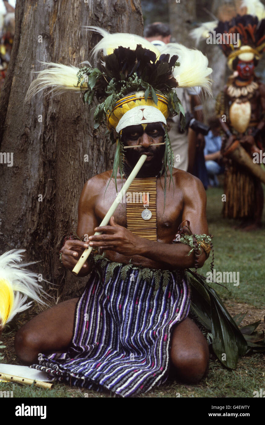 Royalty - Queen Tour durch Australien und Südsee - Papua-Neuguinea Stockfoto