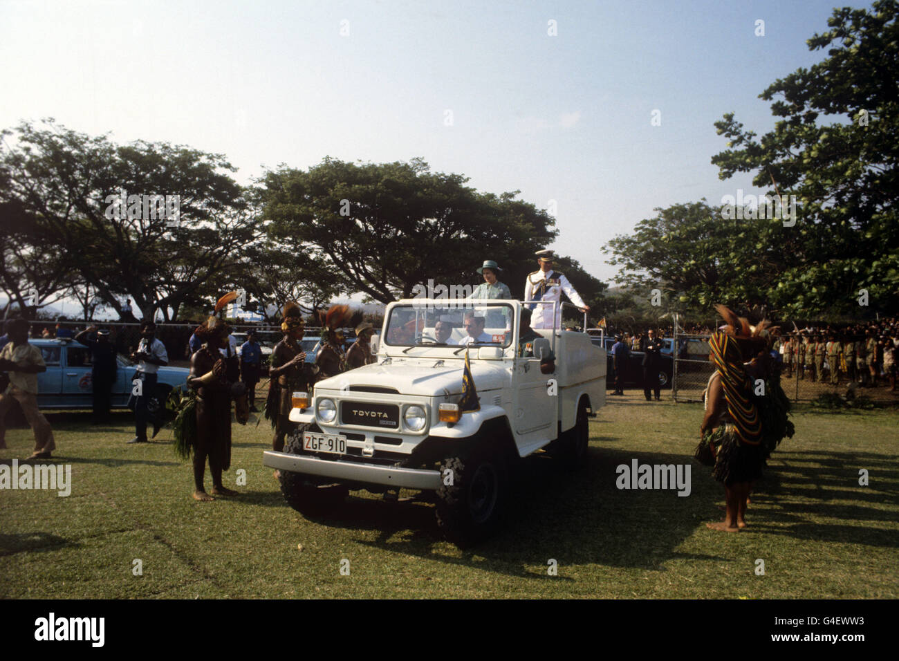 Royalty - Queen Tour durch Australien und Südsee - Papua-Neuguinea Stockfoto