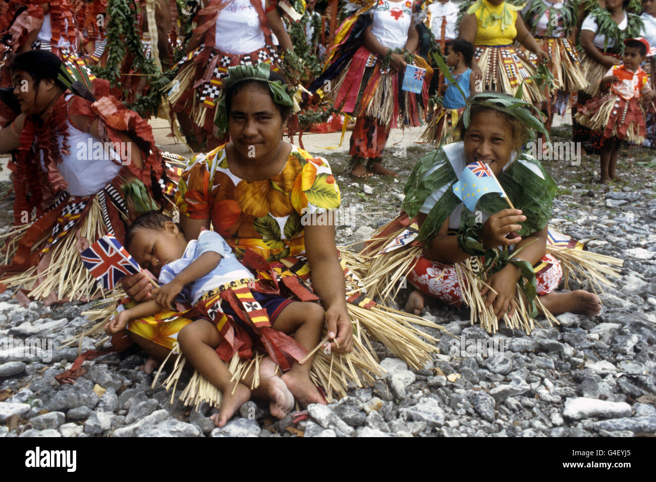 Royalty - Queen Tour durch Australien und Südsee - Tuvalu Stockfoto