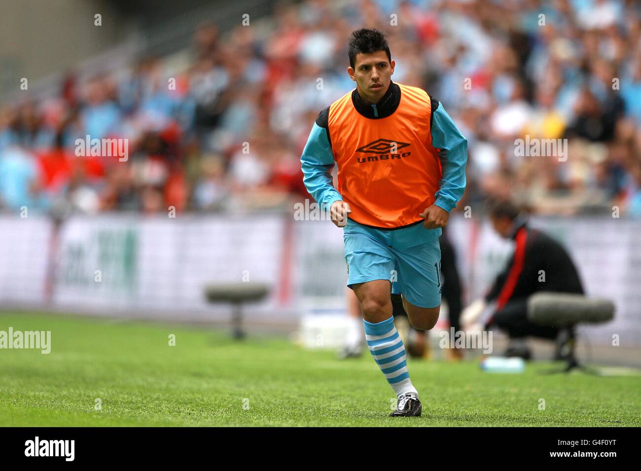 Fußball - FA Community Shield - Manchester City gegen Manchester United – Wembley-Stadion Stockfoto