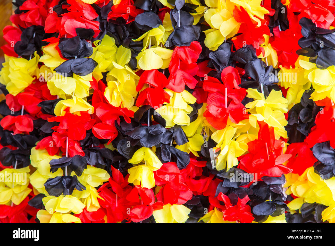Schwarz rot gold Blumenkette, Deutschland, Stockfoto Schwarz rot gold Blumenkette, Deutschland, Stockfoto