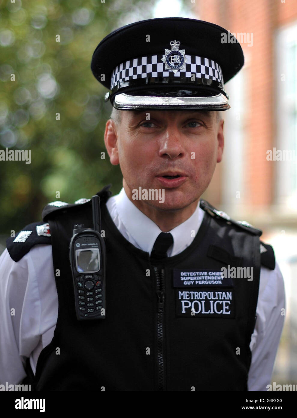 Detective Chief Superintendent Guy Ferguson vor der Gipsy Hill Police Station, Süd-London. Stockfoto
