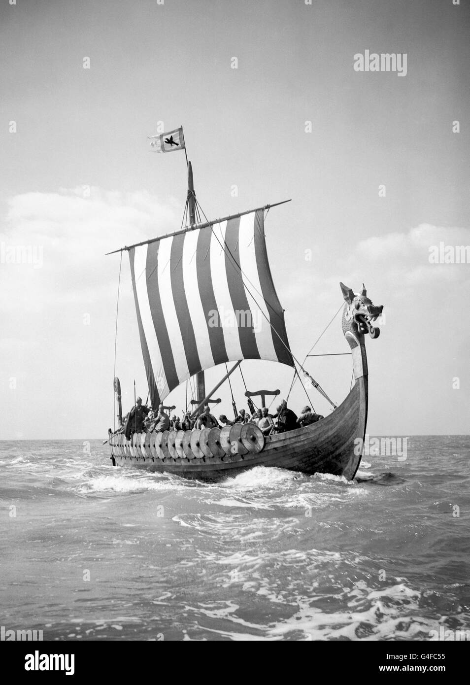 Invasion - Wikingerboot 'Hugin' - Kent Stockfoto