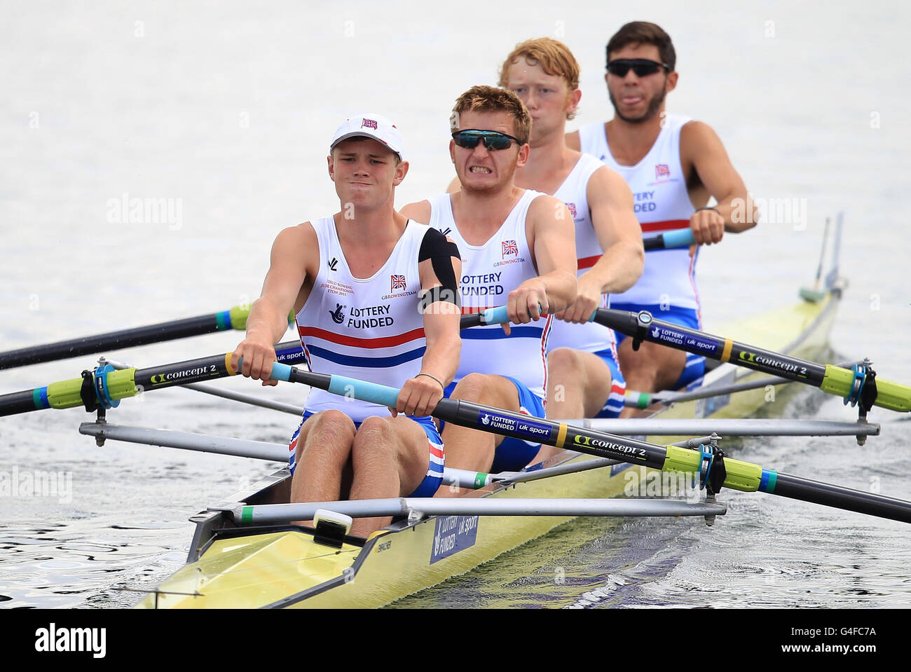 -Junior World Rowing Weltmeisterschaften und Olympischen Test-Event - Tag zwei - Eton Dorney Rudern See rudern Stockfoto