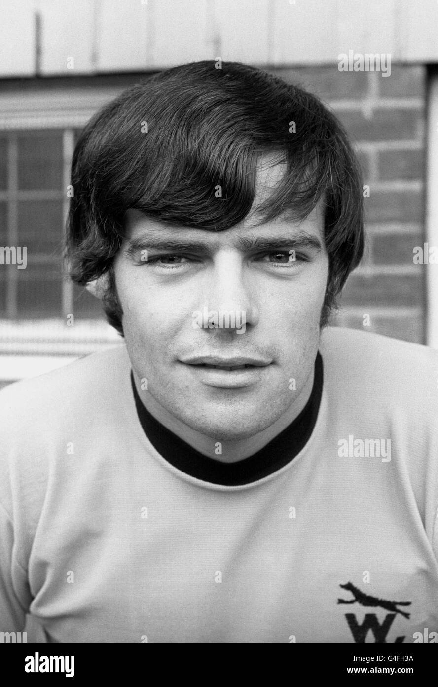 Wolverhampton Wanderers' und der schottische Nationalspieler Frank Munro. Stockfoto