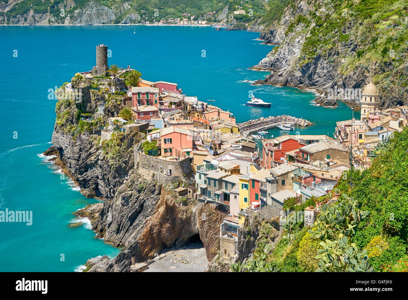 Vernazza, Nationalpark Cinque Terre, Ligurien, Italien, UNESCO Stockfoto