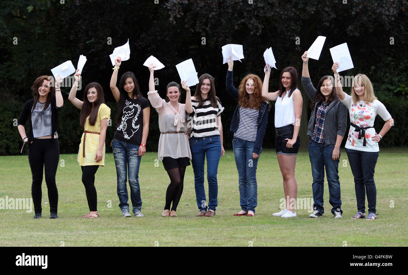 GCSE Resultate Stockfoto