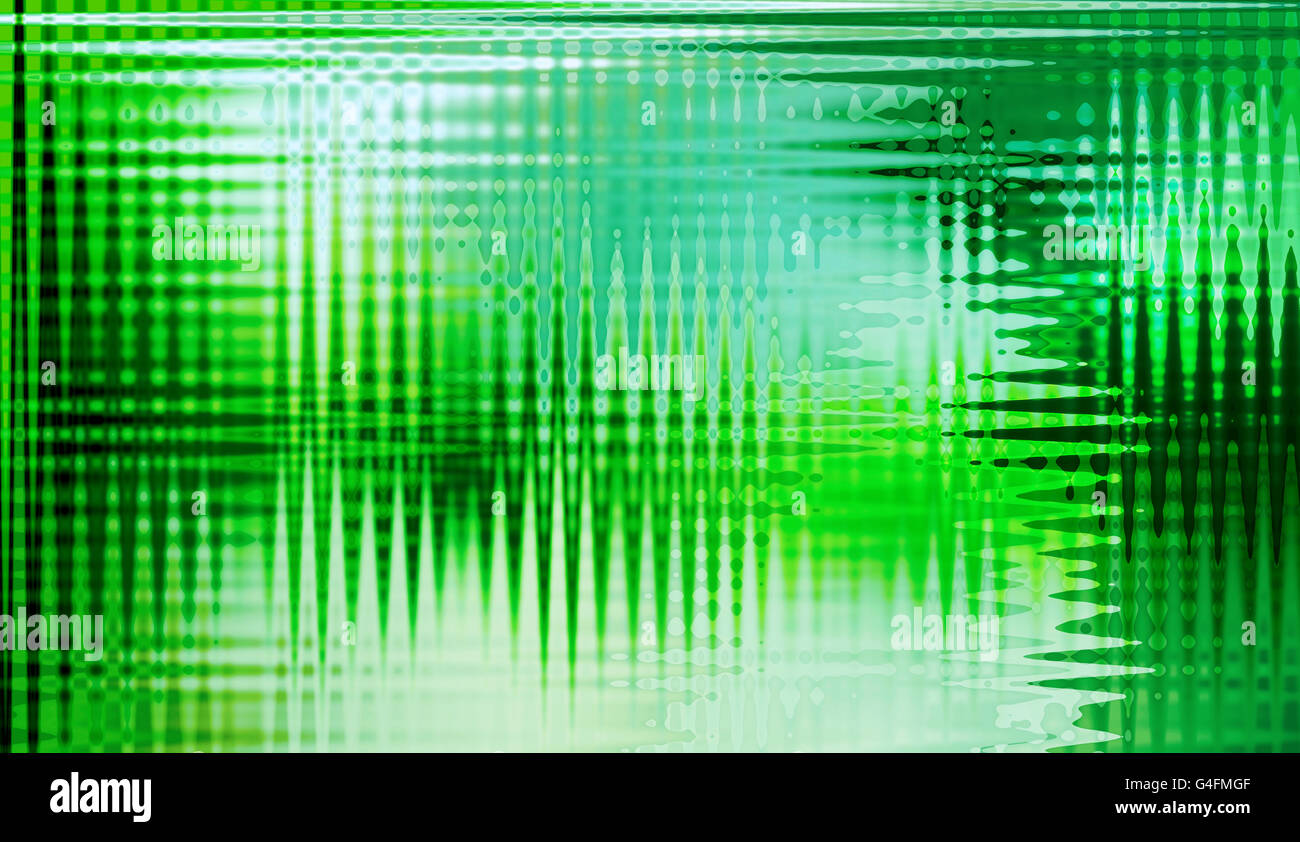 Grüne Welle abstrakten Hintergrund Grafik Ressourcen Stockfoto