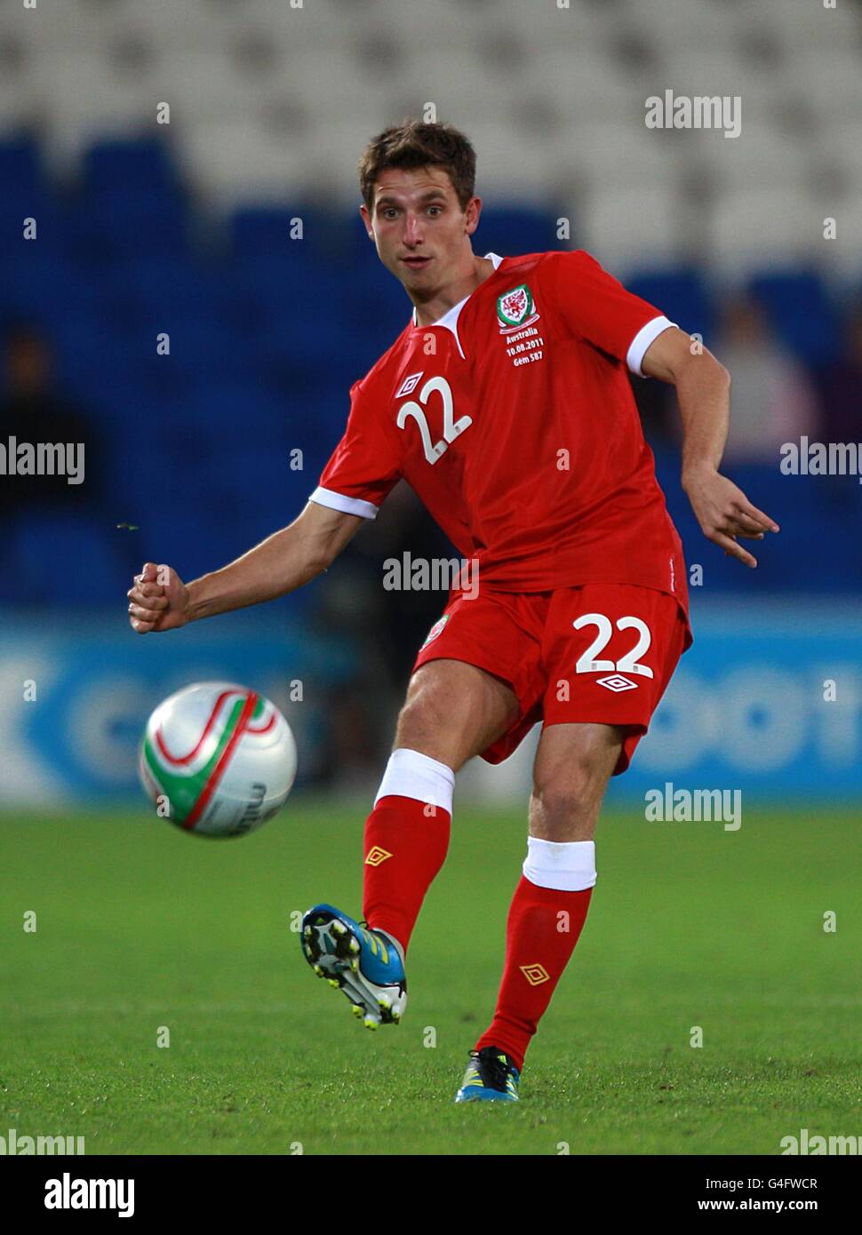 Fußball - International freundlich - Wales - Australien - Cardiff City Stadium. Joe Allen, Wales Stockfoto