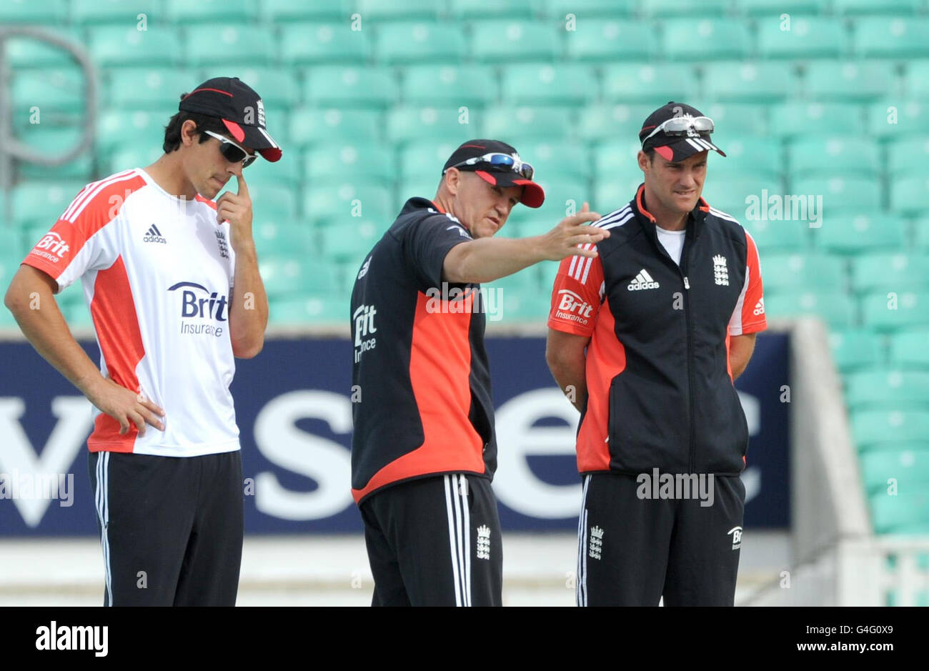 Cricket - Npower vierte Test - England V Indien - England Netze Session - Tag 2 - Kia Oval Stockfoto