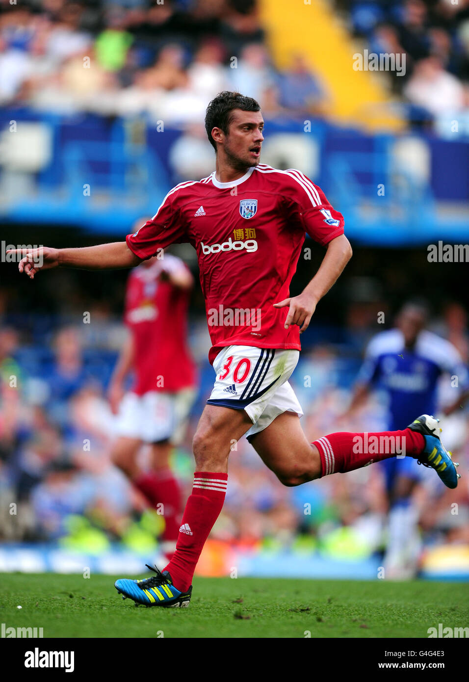 Fußball - Barclays Premier League - Chelsea gegen West Bromwich Albion - Stamford Bridge. Gabriel Tamas, West Bromwich Albion Stockfoto